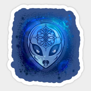 Blue Alien Dream Sticker